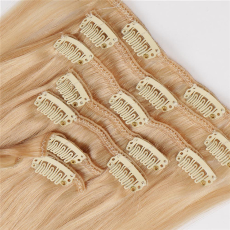 China double drawn clip in human hair extension suppliers QM035